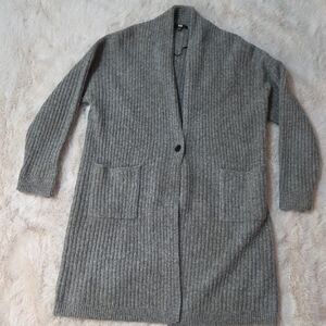 Uniqlo Women's Gray Ribbed Cardigan